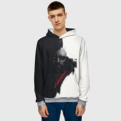 Толстовка-худи мужская Cyberpunk 2077, цвет: 3D-меланж — фото 2