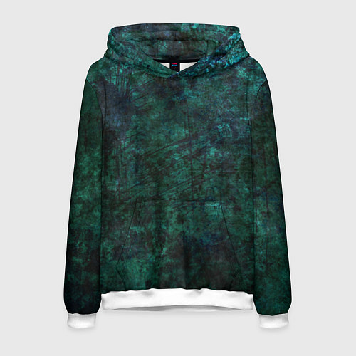 Мужская толстовка Абстракция - malachite slice / 3D-Белый – фото 1