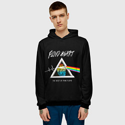 Толстовка-худи мужская Pink Floyd сердце, цвет: 3D-черный — фото 2
