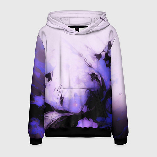 Мужская толстовка Взрывной индиго светлый / 3D-Черный – фото 1