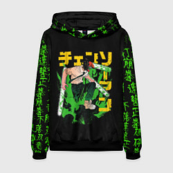 Толстовка-худи мужская Аниме Человек бензопила, цвет: 3D-черный