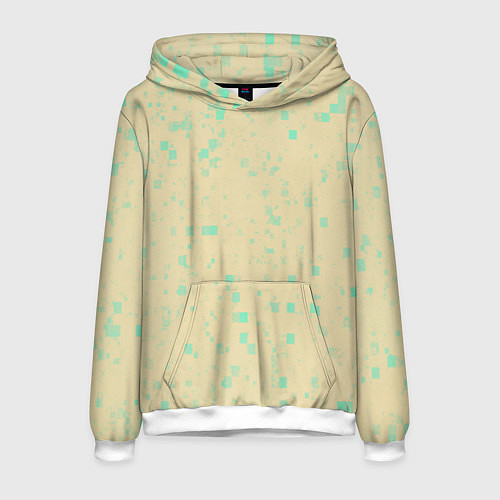 Мужская толстовка Color beige turquoise / 3D-Белый – фото 1