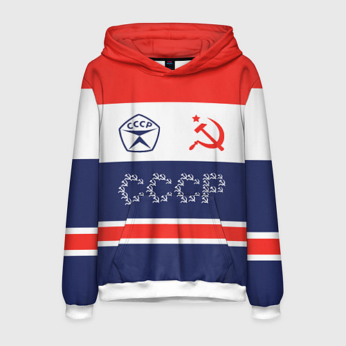 Мужская толстовка Советский союз - СССР / 3D-Белый – фото 1