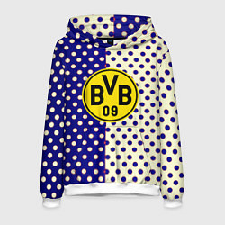 Толстовка-худи мужская Borussia точки текстура, цвет: 3D-белый