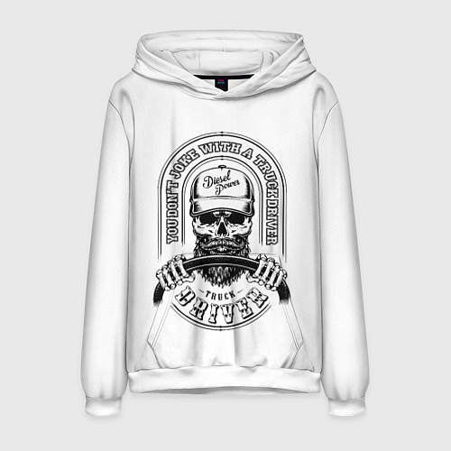 Мужская толстовка Водитель грузовика / 3D-Белый – фото 1