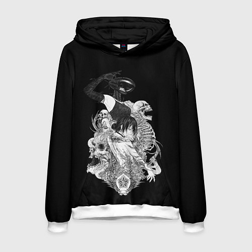 Мужская толстовка Резе демон бомба Человек бензопила / 3D-Белый – фото 1