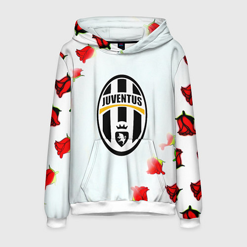 Мужская толстовка Ювентус розы / 3D-Белый – фото 1