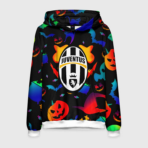 Мужская толстовка Juventus хэллоуин неон / 3D-Белый – фото 1