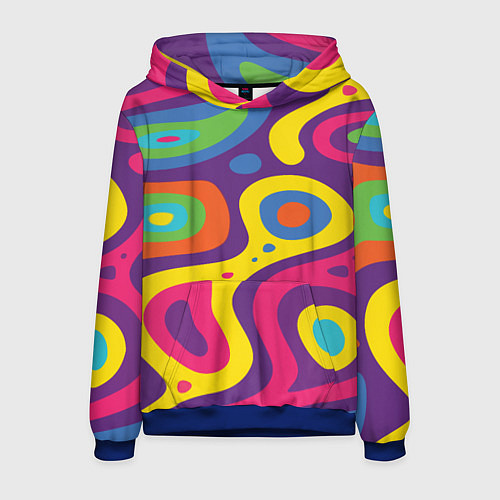 Мужская толстовка Abstract tac / 3D-Синий – фото 1