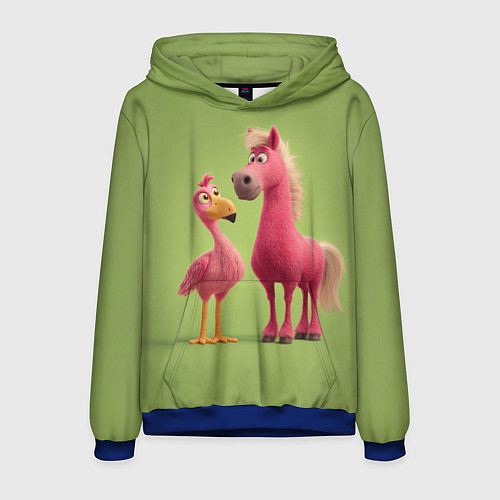 Мужская толстовка Розовые они такие / 3D-Синий – фото 1