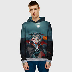 Толстовка-худи мужская Вампирша МаоМао - Монолог Фармацевта аниме Хэллоуи, цвет: 3D-меланж — фото 2
