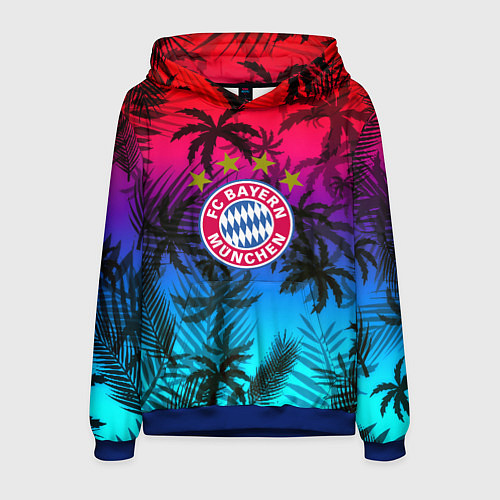 Мужская толстовка Бавария Мюнхен неон тропики / 3D-Синий – фото 1