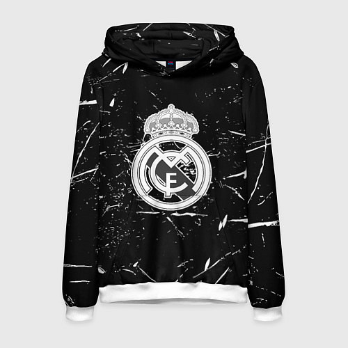 Мужская толстовка Ювентус краски штрихи / 3D-Белый – фото 1