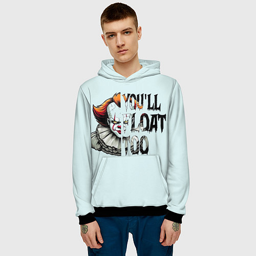 Мужская толстовка Клоун Пеннивайз / 3D-Черный – фото 3