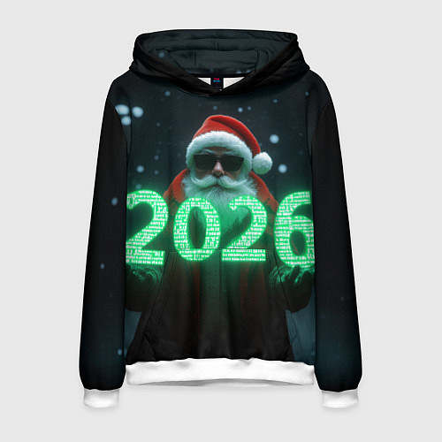 Мужская толстовка Кибер дед / 3D-Белый – фото 1