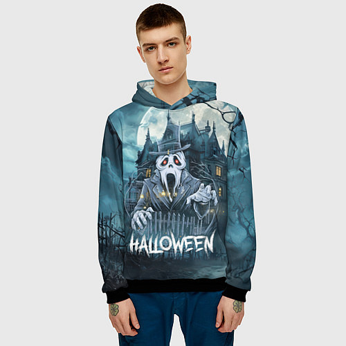 Мужская толстовка Дух у замка / 3D-Черный – фото 3