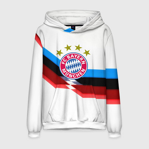 Мужская толстовка Бавария Мюнхен геометрия спорт / 3D-Белый – фото 1