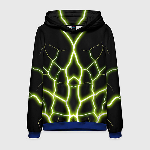 Мужская толстовка Color green black / 3D-Синий – фото 1