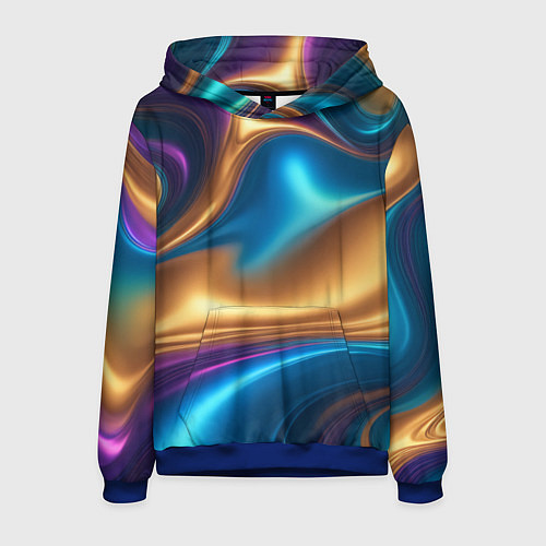 Мужская толстовка Сплавы разноцветные / 3D-Синий – фото 1