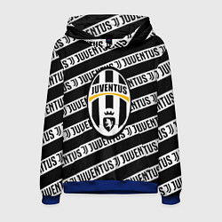 Толстовка-худи мужская Ювентус полосы линии спорт, цвет: 3D-синий