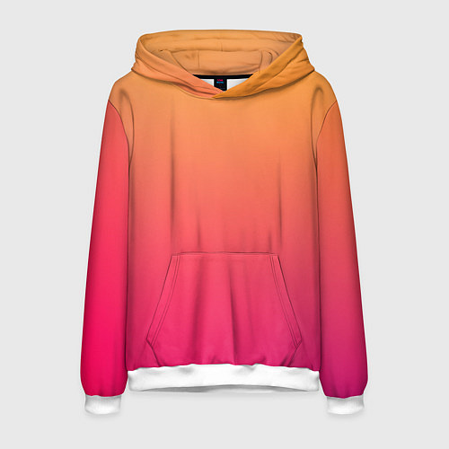 Мужская толстовка Color orange pink / 3D-Белый – фото 1