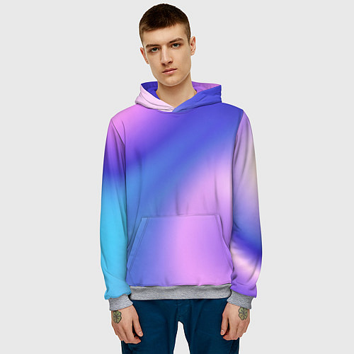 Мужская толстовка Color multicolored gradient / 3D-Меланж – фото 3