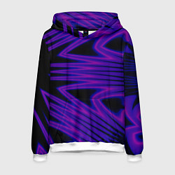 Толстовка-худи мужская Color neon blue, цвет: 3D-белый