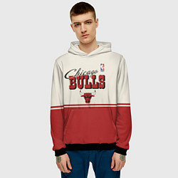 Толстовка-худи мужская NBA Chicago Bulls vintage, цвет: 3D-черный — фото 2