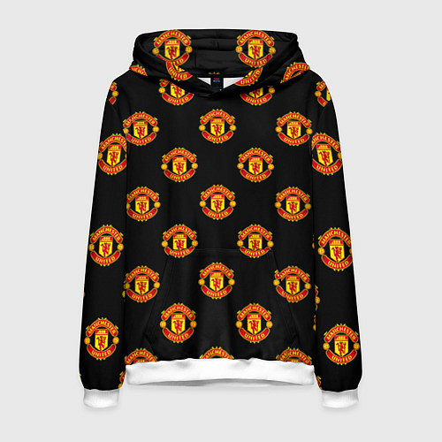 Мужская толстовка Manchester United Pattern / 3D-Белый – фото 1