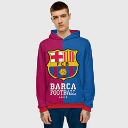 Толстовка-худи мужская Barca Football, цвет: 3D-красный — фото 2