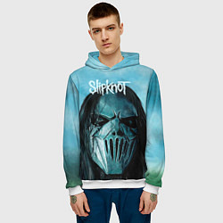 Толстовка-худи мужская Slipknot, цвет: 3D-белый — фото 2