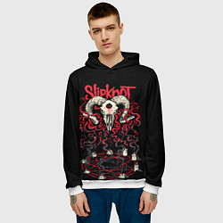 Толстовка-худи мужская Slipknot, цвет: 3D-белый — фото 2