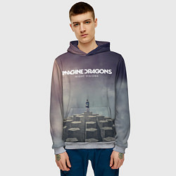 Толстовка-худи мужская Imagine Dragons: Night Visions, цвет: 3D-меланж — фото 2