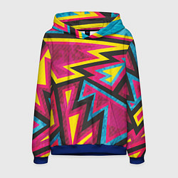 Толстовка-худи мужская Геометрия, цвет: 3D-синий