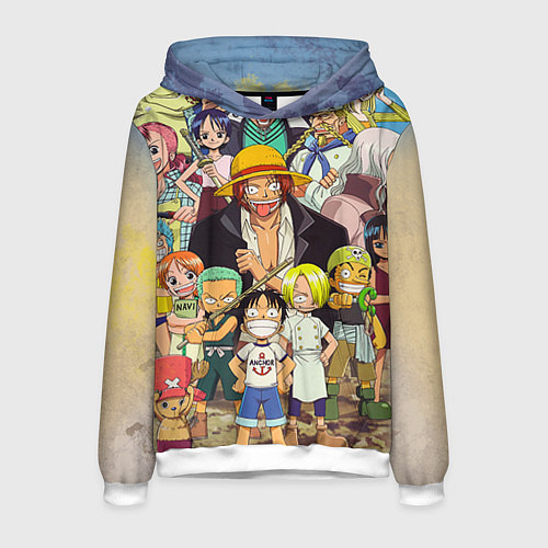 Мужская толстовка One Piece / 3D-Белый – фото 1