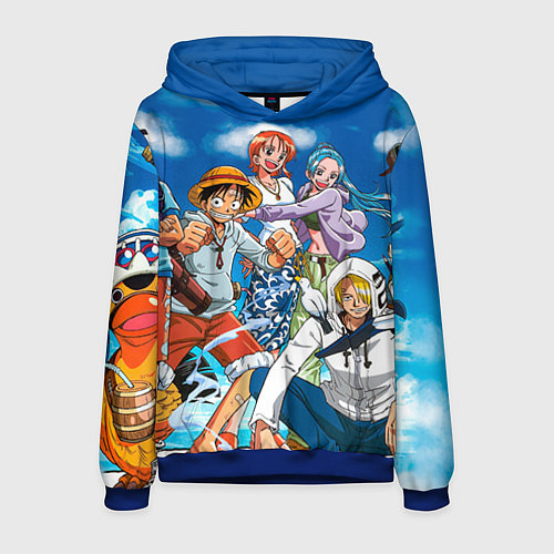 Мужская толстовка One Piece / 3D-Синий – фото 1