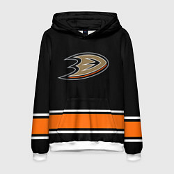 Толстовка-худи мужская Anaheim Ducks Selanne, цвет: 3D-белый