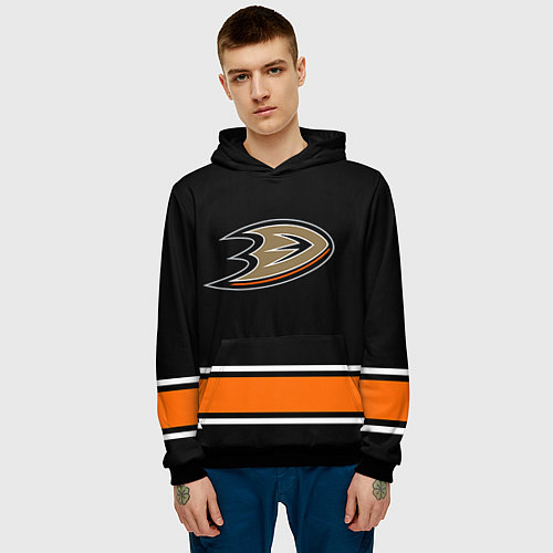 Мужская толстовка Anaheim Ducks Selanne / 3D-Черный – фото 3