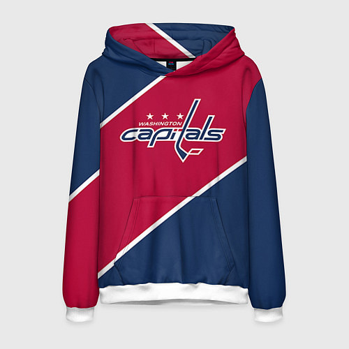 Мужская толстовка Washington capitals / 3D-Белый – фото 1