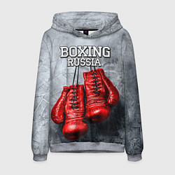 Толстовка-худи мужская Boxing Russia, цвет: 3D-меланж