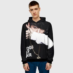 Толстовка-худи мужская BTS: Hood by air, цвет: 3D-черный — фото 2