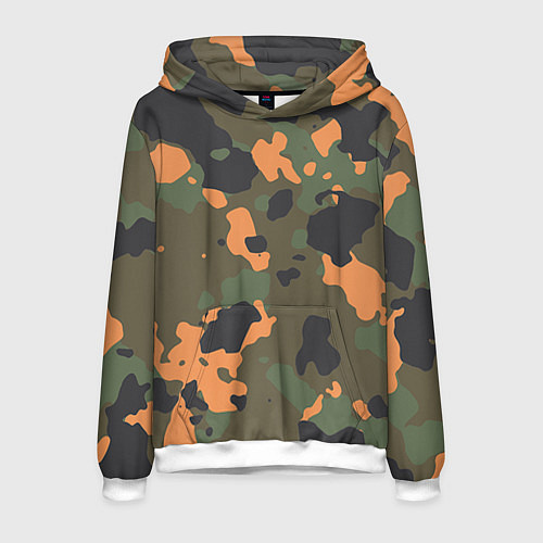 Мужская толстовка Камуфляж: хаки/оранжевый / 3D-Белый – фото 1