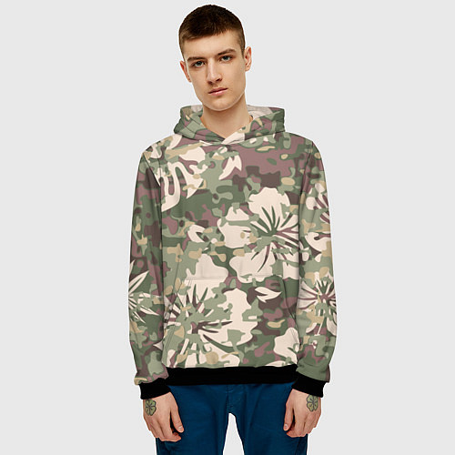 Мужская толстовка Камуфляж / 3D-Черный – фото 3