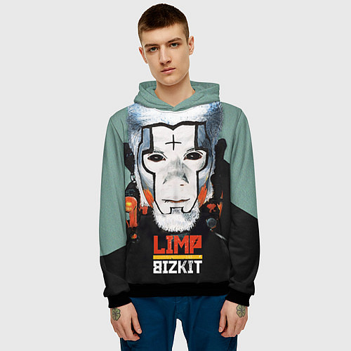 Мужская толстовка Limp Bizkit: Faith Face / 3D-Черный – фото 3