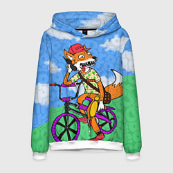 Толстовка-худи мужская Drop Dead: Wild Fox, цвет: 3D-белый