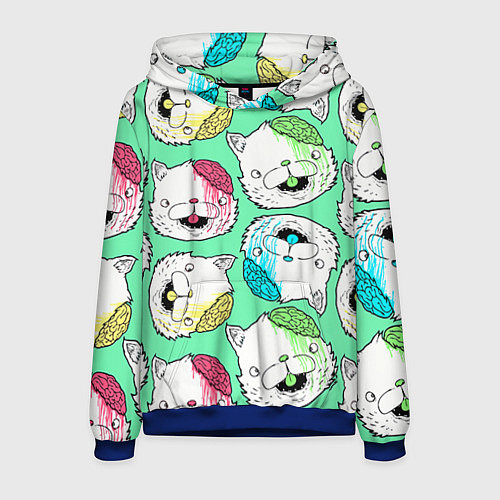 Мужская толстовка Drop Dead: Kitty Heads / 3D-Синий – фото 1