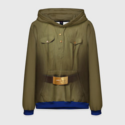 Толстовка-худи мужская Униформа солдата, цвет: 3D-синий