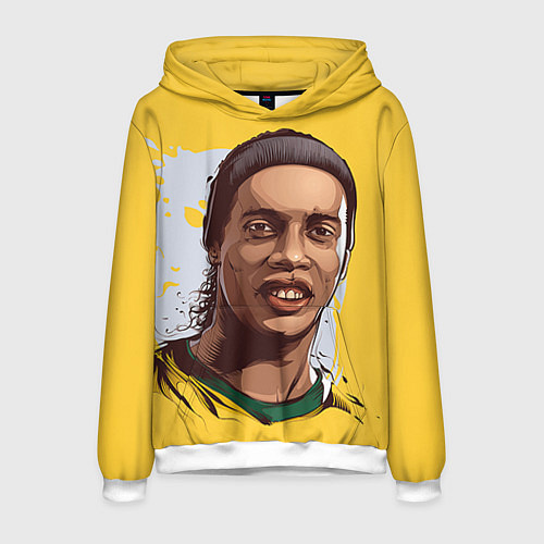 Мужская толстовка Ronaldinho Art / 3D-Белый – фото 1