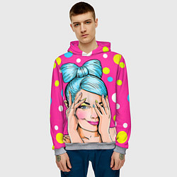 Толстовка-худи мужская POP ART, цвет: 3D-меланж — фото 2