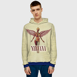 Толстовка-худи мужская Nirvana Angel, цвет: 3D-синий — фото 2